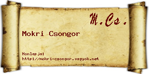 Mokri Csongor névjegykártya